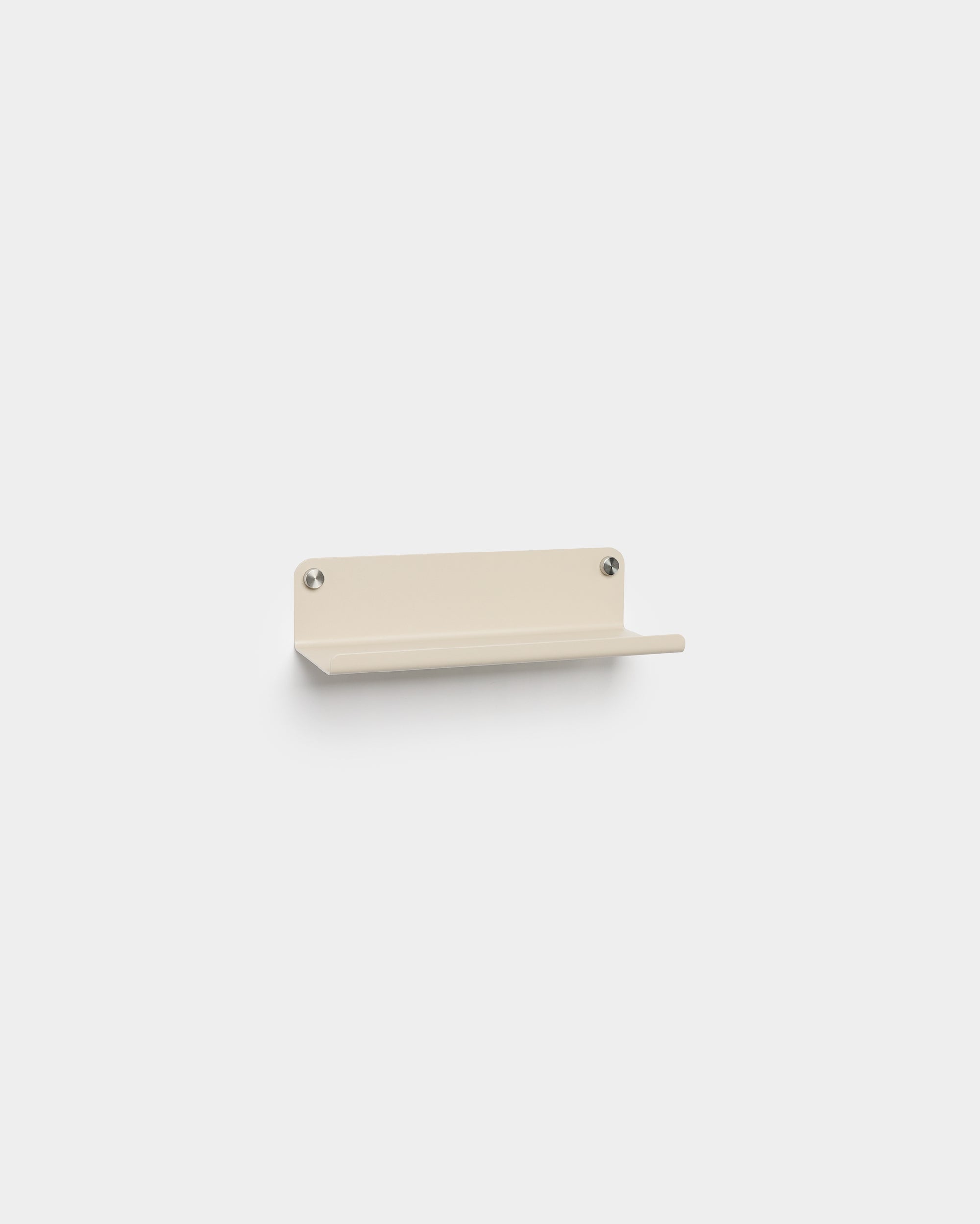Étagère large WoodUpp Norr en beige, 35,9 cm, au design nordique minimaliste, avec deux vis apparentes, présentée sur un fond blanc uni.